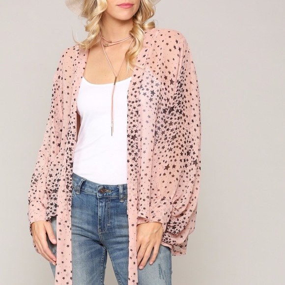 Last 1‼️ Star Print Kimono - Picture 5 of 7